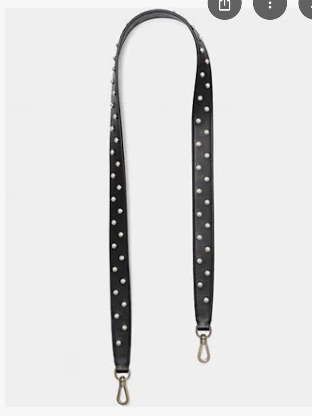 kate spade Black Pearl-Embellished Leather Strap